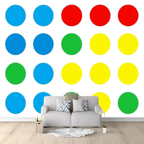 Tapete 3D Fototapete Bunte Punkte 250x175 cm Vliestapete Wandtapete Wandbilder 3D Druck Foto Tapeten für Wohnzimmer Schlafzimmer Vlies Tapete Motivtapeten