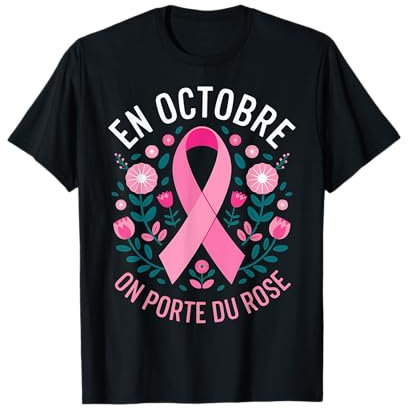 Octobre Ruban Rose Cadeau de Lutte Contre le Cancer Du Sein T-Shirt