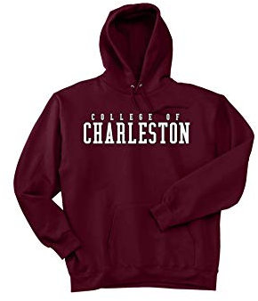 J2 Sport College of Charleston Cougars Kapuzen-Sweatshirt, offizielles Lizenzprodukt, Block: Kastanienbraun, X-Large