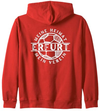 Erfurt Rot Weiss Fussball Herren Kicken Verein Fan Thüringen Kapuzenjacke