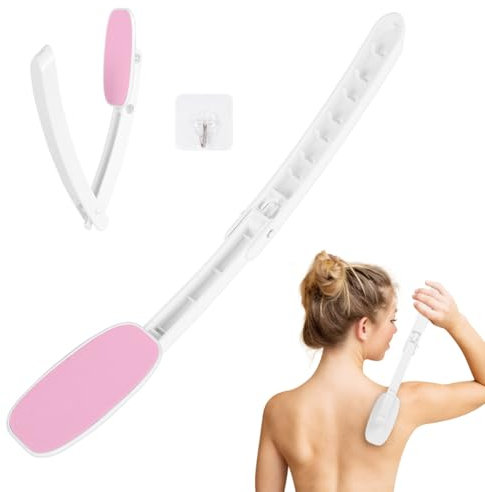 LOPHE Applicatore Crema Schiena, Applicatore di Lozione Solare, Applicatore di Lozione, Applicatore Lozione per Il Corpo per Applicare Saponi, Gel, Creme(Rosa)