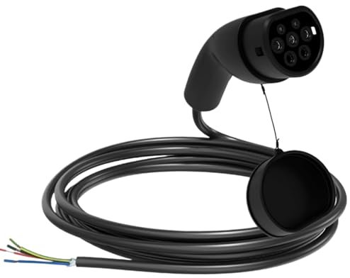 MRHZKE 7KW 32A EV-Ladegerät Typ 1 J1772 Typ 2 Stecker 5m Länge anpassbare Elektrofahrzeugstation kompatibel mit EVSE Wallbox (A 7KW Typ 1 J1772)