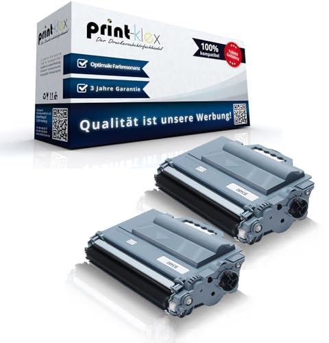 2X Kompatible Tonerkartuschen für Brother MFC-L 5700 DN MFC-L 5700 DNLT MFC-L 5700 DW MFC-L 5700 Series MFC-L 5750 DW MFC-L 6800 DW TN3480 TN-3480 TN 3480 Black Schwarz - Office Quantum Serie