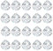 20 PCS Clear Crystal Ball Prism, 20mm Sparkling Prism Suncatcher, Clear Suncatcher with Drilled Hole Chandelier Crystals Parts for Decor