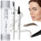 2025 Neu Augenbrauenstift Wasserfest, Magischer Microblading Augenbrauenstift Dunkelbraun Eyebrow Pencil mit 4 Gabelspitze Applikator, Erzeugt Mühelos Natürlich Aussehende Brauen (02# Dunkelbraun)