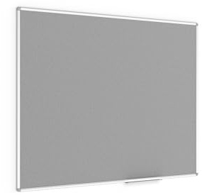 ALLboards Pinnwand Filztafel 150x120cm mit Alurahmen, Textiltafel Grau