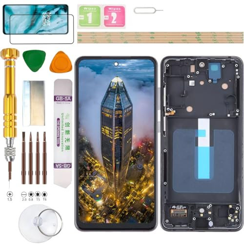 Gadget Troops Kit de remplacement d'écran LCD (sans empreinte digitale) pour Samsung Galaxy S21 FE 5G SM-G990B/DS, G990B2/DS, G990U, G990U1, G990W, G990U2, G990W2, G990U3 (Graphite)