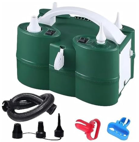 Pesderty Prise UE, Pompe à Ballon éLectrique Puissante, Pompe de Gonflage/DéGonflage D'Air, Double Moteur pour Piscine, Lit Gonflable, Etc.