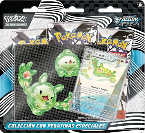 Bandai - Sammlung mit speziellen Aufklebern Pokemon TCG Scharlachrot und Violett: Fulgor Black - Sammeln und Spielen Sie mit Ihren Lieblingskarten - PC10128
