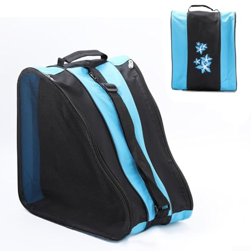 Sac de transport léger pour rollers avec espace pour casque et accessoires (bleu)
