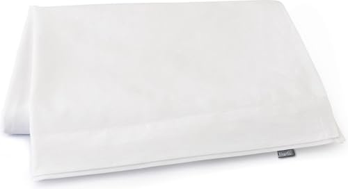 Eleganzzz Bettlaken Perkal-Baumwolle – Weiß – 200x260 – kühl & glatt – ohne Gummizug