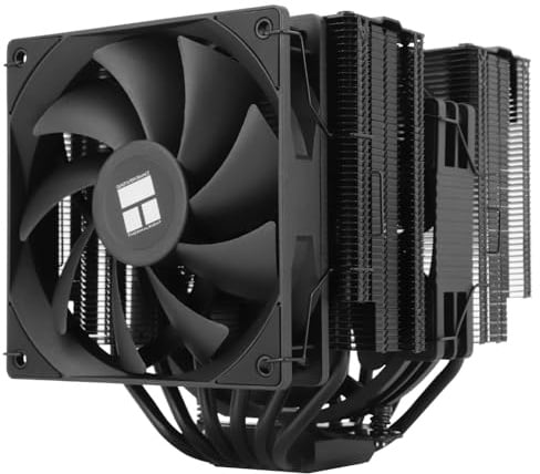 Thermalright TR Peerless Assassin 140 Black CPU,6 dissipatori di calore Dual Tower,ventola PWM a velocità 1500 RPM,raffreddamento CPU per Intel 1851/115X/1200;AM4/AM5