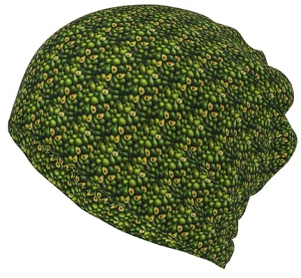 FBGHHTY Multifunktions-Beanie-Mütze mit Avocado-Muster, für Damen und Herren, warme Wintermützen für Outdoor-Sport, Schwarz , Einheitsgröße