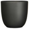 MICA Decorations 144276 Tusca Cache-Pot en céramique pour intérieur, Céramique, Noir Mat, 17 x 17 x 16 cm