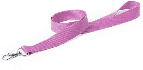Trageschnur für Identifikationspässe, mit Karabiner aus Metall,10 Stück. 50 cm. largo x 2 cm ancho Rosa