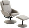 HOMCOM Fauteuil Relax inclinable Style Contemporain avec Repose-Pieds revêtement synthétique Acier Gris