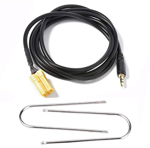 GeekerChip adattatore cavo AUX verso Jack da 3,5 mm e 2 chiave di smontaggio autoradio per Fiat Grande Punto Alfa Romeo 159