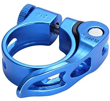 Quick Release Bicycle Seatpost Clamp,31.8mm 34.9mmBlack/Red/Blue