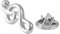 P Prettyia Noël Broche Note Musicale Pins Femme Homme Bijoux Cadeaux