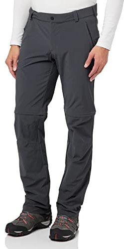 Schöffel Herren Pants Folkstone Zip Off, vielseitige Herren Hose mit Zip-Off Funktion, leichte Wanderhose für den Sommer, asphalt, 46