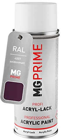 MG PRIME RAL 4007 Violet pourpre/Purple violet Bombe aérosol 400 ml mat satiné séchage rapide