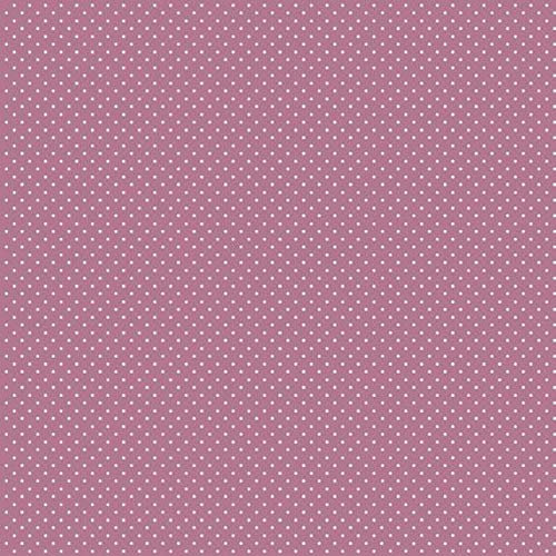 babrause® Baumwollstoff Pünktchen Mauve Beere Webware Meterware Popeline OEKOTEX 150cm breit - Ab 0,5 Meter
