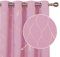 Deconovo Verdunkelungsgardinen mit Ösen Blickdichte Vorhänge Schlafzimmer Mädchen Dicke Thermovorhang Kälteschutz Thermogardine Hitzeschutz, 138x117 cm(HöhexBreite), Rosa, 2er Set