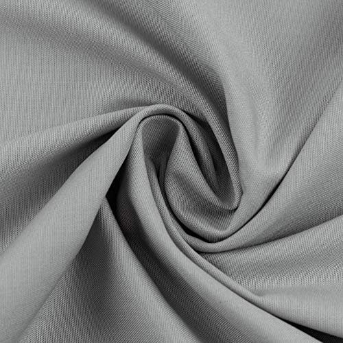 Viskose 100% - Sommer-Blusen-Stoffe Uni - 0,50 m - Stoffe Meterware (Grau)