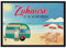 Print Royal Camping Fußmatte mit lustigem Spruch - Strand - Zuhause ist da, wo wir parken - Geschenkidee/Camping Zubehör/Campingmatte/Vorzeltteppich - 75 x 50 cm