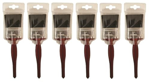 6 x Bristle Black Paint Painting Decorating Brush 2 Inch 50mm