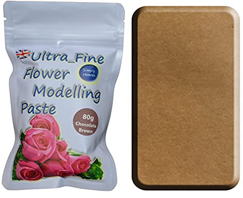 Simply Heaven Sugar Florist, Gum Paste - Sugarcraft Floral Flower Modelling 80g (Chocolate Brown)