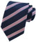 Rosiika Cravates modernes à rayures pour homme - Motif écossais - Pour le collège et le quotidien - Pour mariage, Rose et bleu marine, taille unique