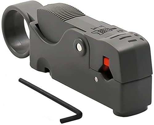 Greluma 1 pieza herramienta cortadora pelacables rotatoria de cables coaxiales Herramienta pelacables coaxiales para RG6, RG59 / 62 y RG58