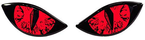 BIKE-label Adesivo 3D per auto, moto, scooter, casco rosso fluo, X910058VA