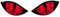 BIKE-label Adesivo 3D per auto, moto, scooter, casco rosso fluo, X910058VA