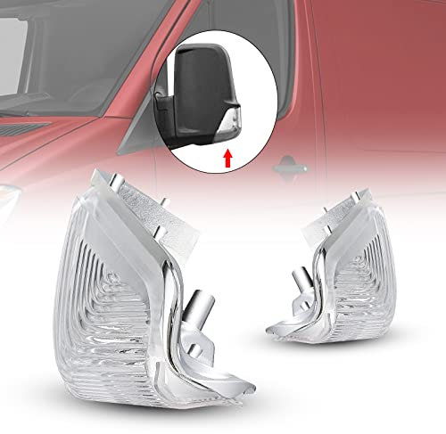 Blinker für Mercedes Benz MB Sprinter 906 06/2006-01/2018, 907/910 02/2018-up Volkswagen VW Crafter 30-50 (2E) 2006-2016, Spiegel Blinker Seitenblinker Blinkleuchte,1paar (Re/Li),klar linse