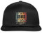 Spreadshirt 1982 Vintage Limited Edition Berge Snapback Cap, One Size, Schwarz/Schwarz