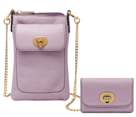 Fossil Leder Handytasche Umhängetasche Harper Phone Bag Lavender flieder