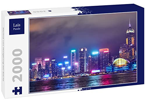 Lais Jigsaw Puzzle Hong Kong skyline at night 2000 pieces