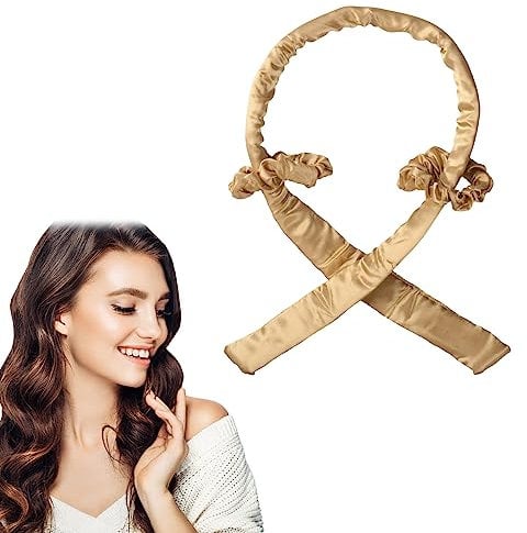 Lockenwickler Locken Ohne Hitze, DIY Heatless Curls Band, Heatless Curls Band Samt über Nacht mit Stirnband Rutschfest Locken über Nacht Haarband Wave Formers über Nacht für Mittleres Langes Haar