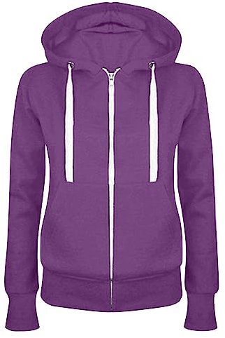 Full Zip Felpa da donna in cotone con cappuccio, giacca mezza stagione, in tinta unita, giacca sportiva, per gli allenamenti, giacca leggera in stile college