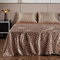 AiMay 4-teiliges Bettwäsche-Set für King-Size-Betten, Satin, tiefe Tasche, goldenes Leopardenmuster, luxuriös, seidig, superweich, 1 Bettlaken, 1 Spannbetttuch, 2 Kissenbezüge ohne Falten (Goldener