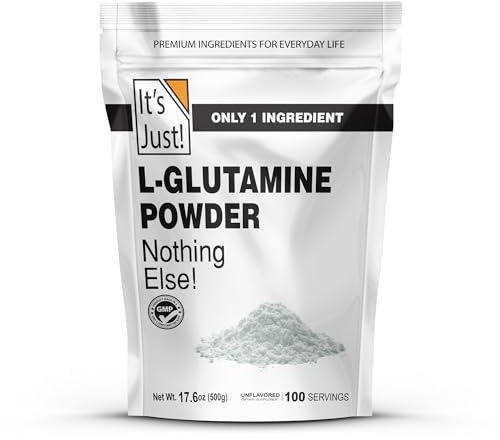 It's Just! - L-Glutamine Powder, Unflavored, 500 Grams / 100 Servings