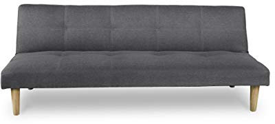 HOGAR24 ES | Sofá Cama Mod. 378C | 3 Plazas | Tapizado en Tela | Color Gris | Sistema Apertura de Libro o Clic-Clac | Medidas: 178 x 68 x 66 cm