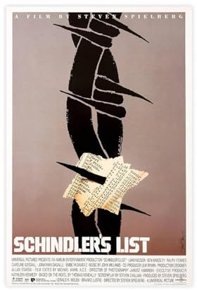 MAHWER Schindler's List Movi E Poster, Leinwand, Poster, Wandkunst, Dekordruck, Bild, Gemälde für Wohnzimmer, Schlafzimmer, Dekoration, ungerahmt, 20 x 30 cm