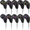 Golf Iron Club Head Covers Magnetic 10pcs 4-9,P,A,S,X Left&Right Hand Gradient color Big Numbers Black PU Leather