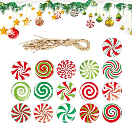 mingchengheng Lutscher-Ornamente - Zuckerstangen-Weihnachtsbaumschmuck | Weihnachtsbaum-Anhänger, Zuckerstangen-Anhänger für die Schmuckherstellung, Lutscher-Zuckerstange für Zuhause