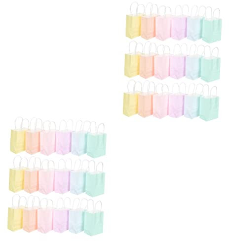 SOLUSTRE 48 Stk Geschenktasche Tragetaschen Geschenkverpackung Handtasche Geschenkverpackungsbeutel Partygeschenktüten Gebäck Tragetasche Kraftbeutel Papier Dekorative Tasche Klein