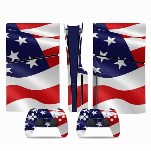 Peau Distance Console Pour PS5 Slim Skin Disc Edition & Pour PS5 Slim Skin Digital Edition Console Et Contrôleur Vinyl Cover Skins Wraps Scratch Resistant Compatible 28522 Cadeau D'enveloppements Skin