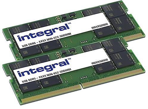 Integral 64GB DDR5 So-DIMM Kit RAM (2X 32GB) 5600MT/s PC5-44800 CL46 Modulo di memoria per laptop/laptop/macbook/NUC